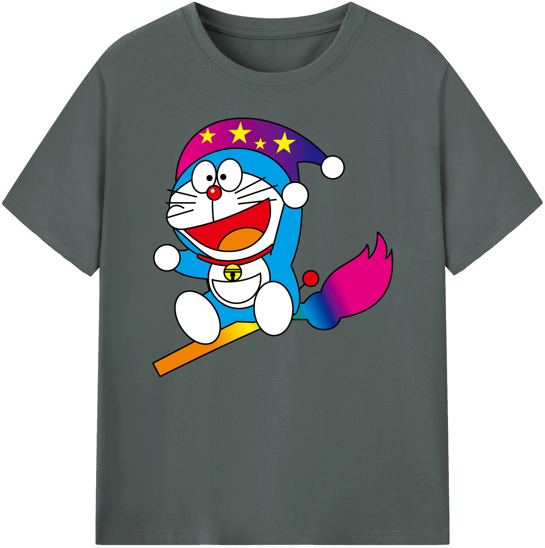 （画像用） ドラえもん Doraemon 綿100％ メンズ半袖Tシャツ｜肌触りやわらか＆通気性